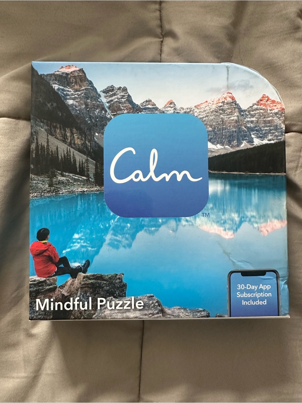 Brand New Calm Mindful Puzzle - Blue Lake Scene